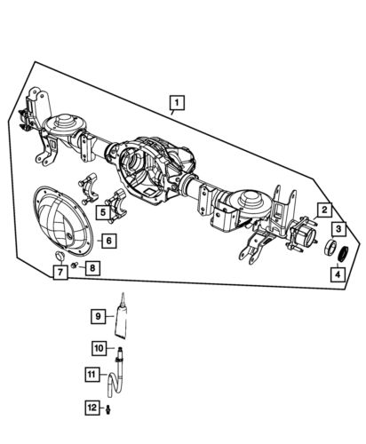 Genuine mopar rear axle housing 68104495ab