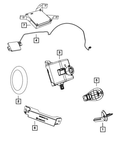 Genuine mopar integrated key fob transmitter 56046735ah