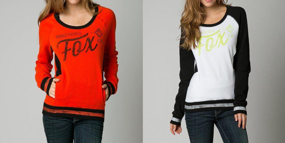 Fox racing womens series scoop neck pullover sweatshirt 2013