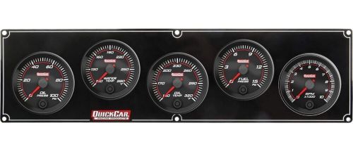 Quickcar racing products redline 4-1 gauge panel op/wt/ot/fp w/2-5/8 tach