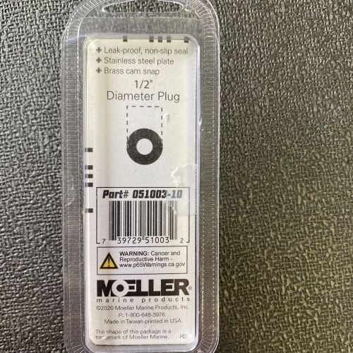 Moeller marine 051003-10 - 1/2&#034; id deck and baitwell plug   (b3-5)