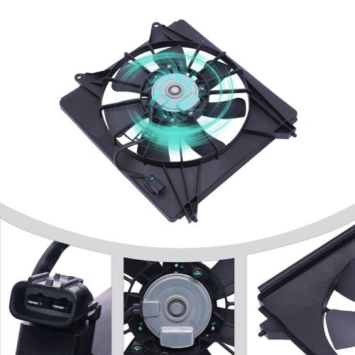 Right radiator cooling fan for 2013-2017 honda accord w/ blade motor &amp; shroud