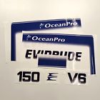 Evinrude 150 v6 oceanpro outboard (1998) decal aufkleber adesivo sticker set