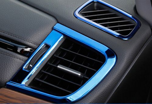 For honda crv cr-v 2017-2021 blue steel air conditioning air outlet vent trim 2*