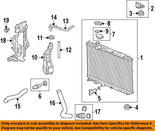 Honda oem 71104tr3a00 radiator-side shield