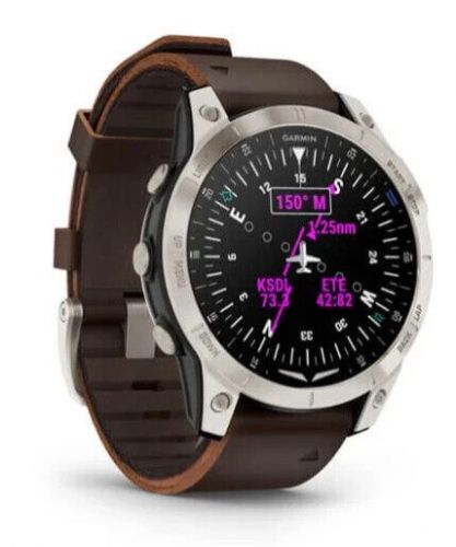 Garmin d2 mach 1 gps aviator smartwatch (leather)