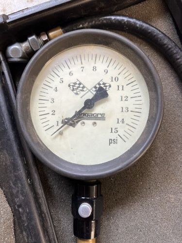 Longacre 52031 magnum 3 ½” tire pressure gauge 0-15 psi gid with case