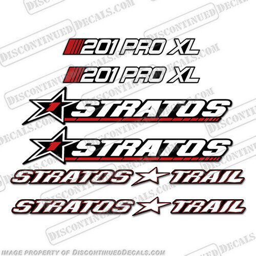 Fits stratos boats 201 pro xl decal package- older style