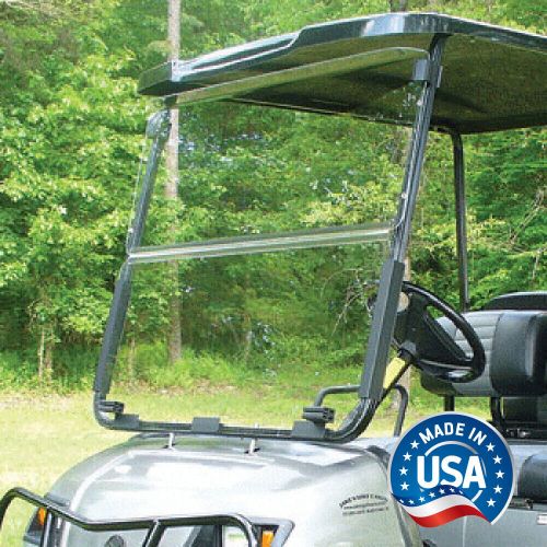 Yamaha g22 / gmax clear impact modified fold down golf cart windshield