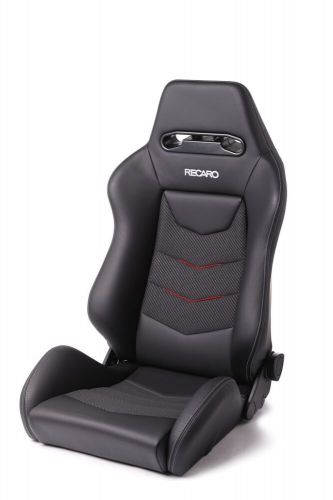 Recaro speed v driver seat - black leather/red suede accent