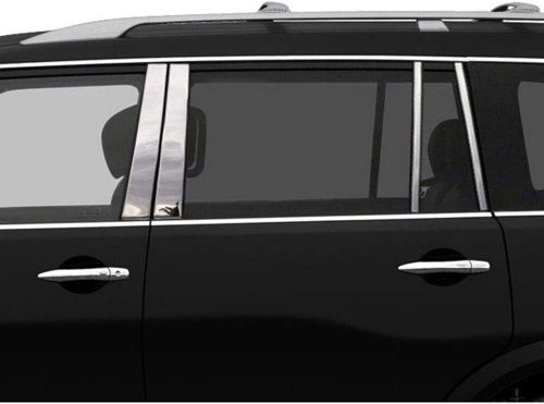 Polished pillar post trim fit for 2011-2013 infiniti qx56 [8pcs]