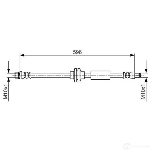 Bosch brake hose for opel movano b vauxhall mk ii van 10 - 1987481708-