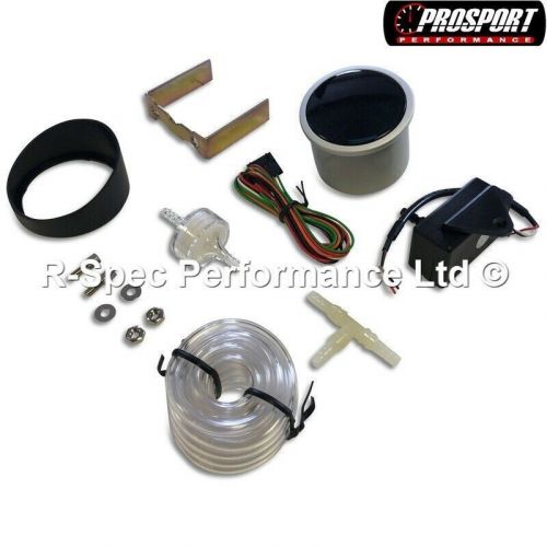 Prosport 52mm turbo boost gauge smoked super white psi stepper motor version