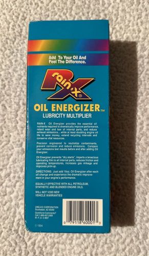 Vintage rainx rain x oil energizer 1994 16oz nos