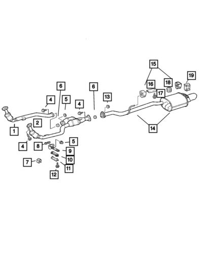 Genuine mopar exhaust isolator 5098718aa