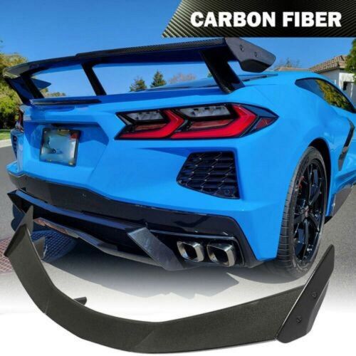 For chevrolet corvette c8 2021-23 carbon fiber car rear spoiler wing