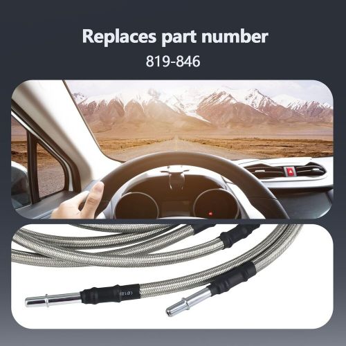 Flexible stainless steel braided fuel line compatible with select chevy and g...