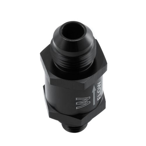 Black -8an one way check valve for style fuel pump m12x1.5mm to -8 an