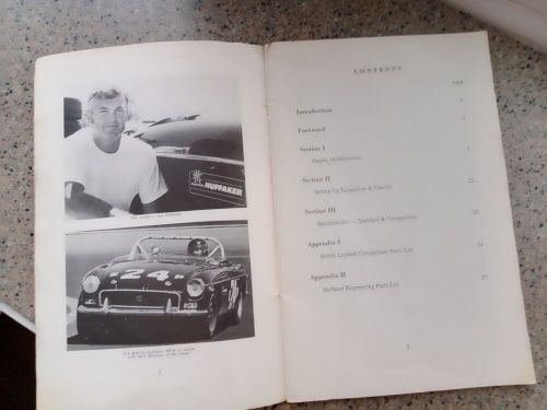 Vintage mgb competition preparation manual mg 1st ed racing autocross