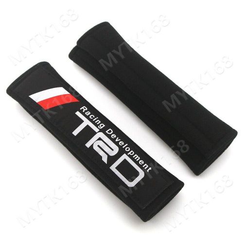 2x black car seat belt shoulder pad cover car for trd fts for toyota car