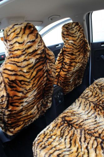 For peugeot luxury gold tiger faux fur car seat covers 207 407 407 508 306