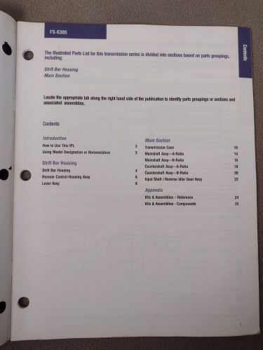 Eaton fuller illustrated parts list fs-6305 series trip-0114 ro march 1994