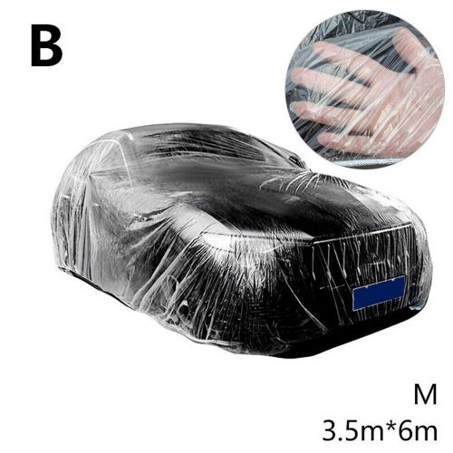 1*universal car cover dustproof plastic waterproof pe rain dust snow protect au