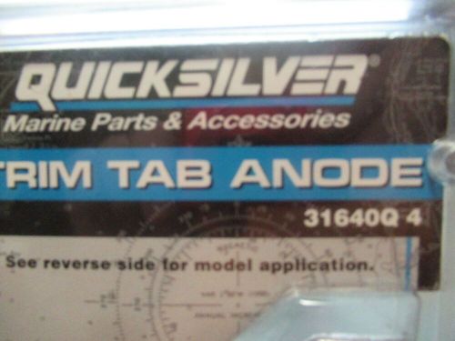 Boat zinc quicksilver  trim tab anode 31640q4,mercury / mariner /mercruiser