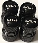 4 pc auto tire valve stem caps air dust covers car kia wheels black white new