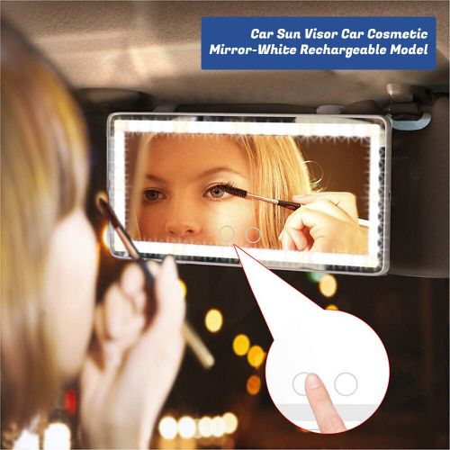 60 led car sun visor vanity mirror 3 light color sun-shading makeup cosmetic