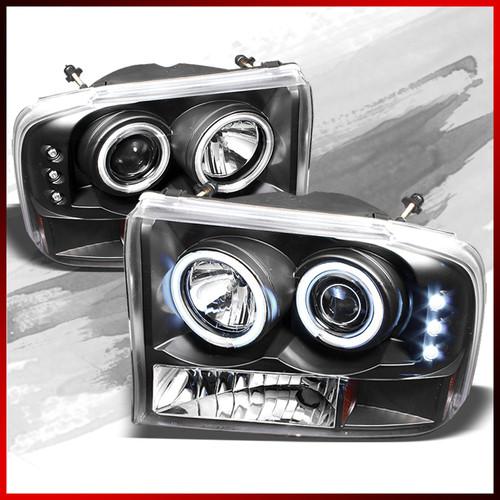 99-04 ford f250/f350 00-04 excursion led projector headlights lamps set pair