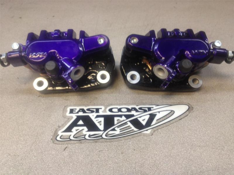 New honda trx450r 450r 450 powdercoated candy purple front brake calipers