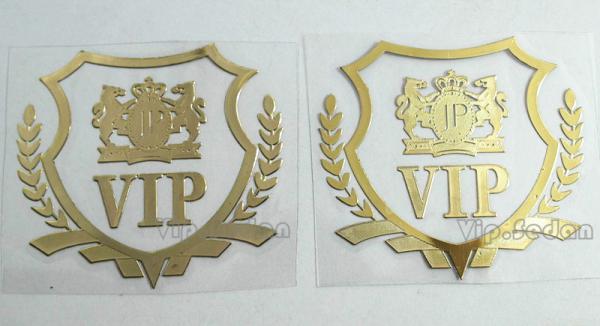 2pcs junction produce golden metal jp vip badge auto side sticker decals emblems