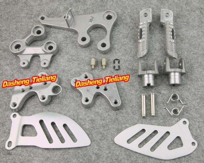 Rider foot pegs l&r footrest brackets front for suzuki 05 06 07 08 gsxr 1000