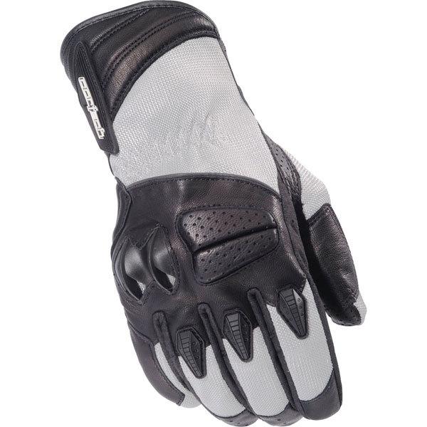 Silver l cortech gx air 3 vented leather/textile glove