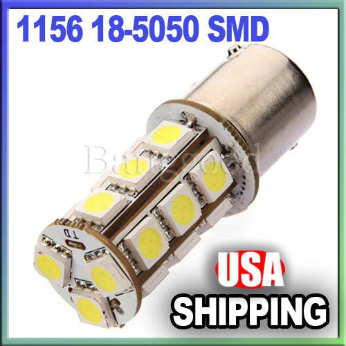 Pure white 1156 1141 1073 ba15s 18 led 5050 smd turn signal light bulb 12v us