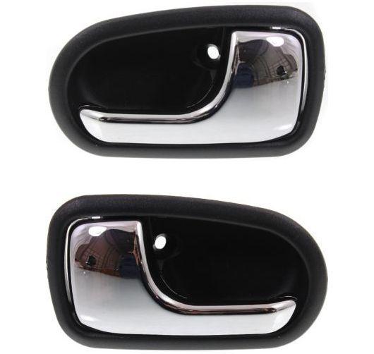 New black door handles inside chrome lever front=rear pair set for mazda prot?g?