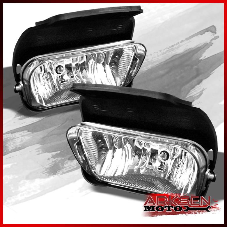 03-06 silverado 04-06 avalanche driving bumper fog lights+bulbs lamp pair set