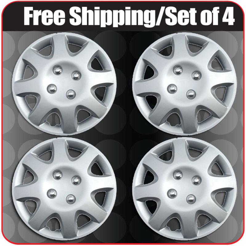 13" honda civic oem replacement hub caps wheel cover 4pc covers silver lacquer