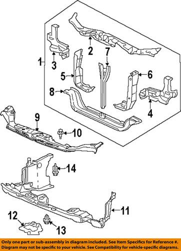 Honda oem 60461sjca01zz radiator support-side panel