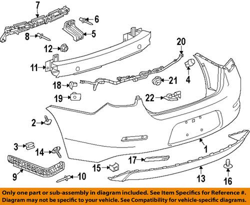 Gm oem 22827124 rear bumper-bumper cover