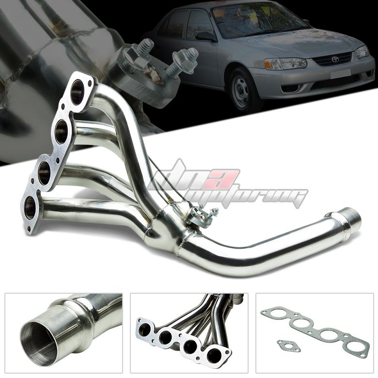 98-01 toyota corolla 1zz-fe stainless steel racing performance header/exhaust