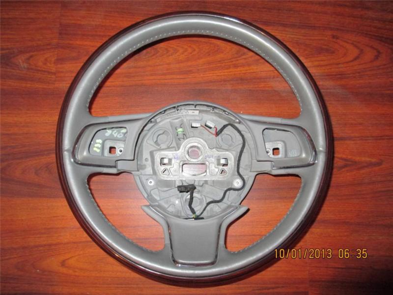 Jaguar "xj" 2011-2013 oem (oyster) steering wheel w/ wood