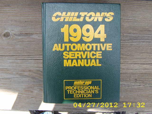 Professional technician’s edition chilton’s 1994 #8470 automotive service manual