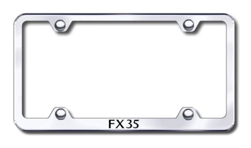 Infiniti fx35 wide body  engraved chrome license plate frame -metal made in usa