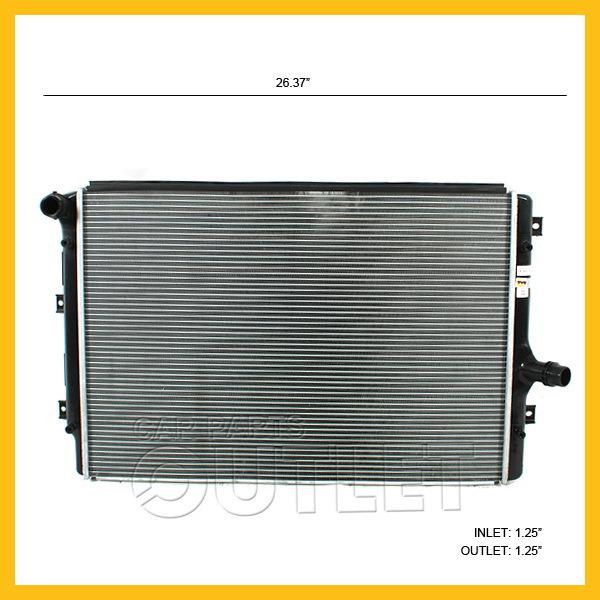 06 07 08 09 audi a3 l4 2.0 radiator 2007-2010 vw jetta gen5 passat 10 eos m/t