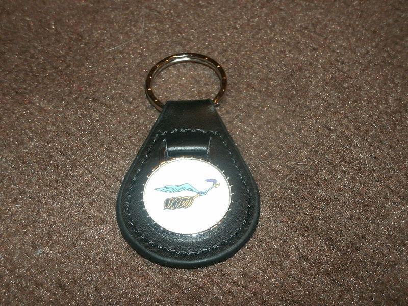 Plymouth road runner 1968 69 1970 1971 72 73 74 leather bird keychain black