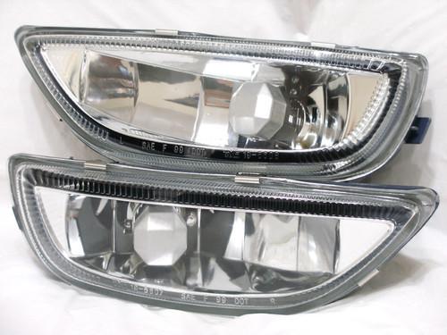 Toyota 01 02 corolla glass fog light lamp rl h one pair w/2 light bulb new