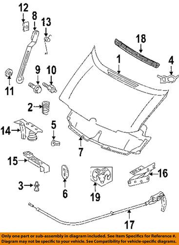 Dodge oem 5104405aa hood release cable-release cable