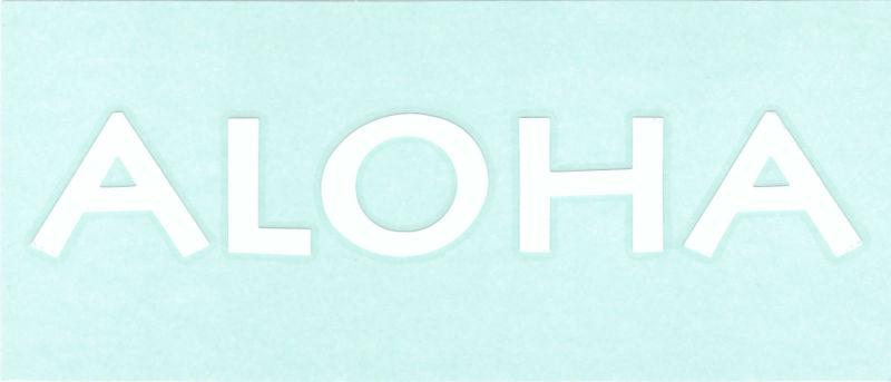 Aloha font white car truck windows vinyl decal hawaii hawaiian islands d7-002